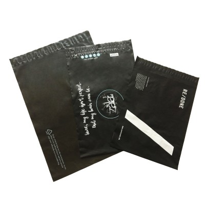 Custom Printed 9x12 Returnable Glossy Postage Courier Satchels/Custom Branded Matte Black Poly Mailers