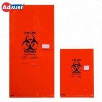 Customized A3 Medical Biohazard Polypropylene Autoclave Indicator Bags with Temperature Indicator Patch