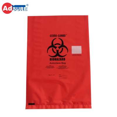 Autoclave above 121C With White Sterilization Temperature Indicator Patch Custom Autoclavable Biohazard Bags